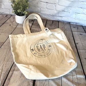 GAP 100% Cotton Tote Bag  NWT 17"X17"